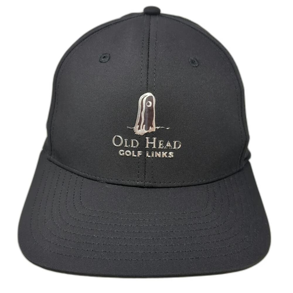American Needle Old Head Golf Links Black Baseball Cap One Size Strapback Hat